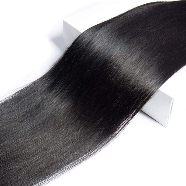 El pelo liso brasileño 6 paquetes de pelo liso malasio armadura natural malasia del pelo recto