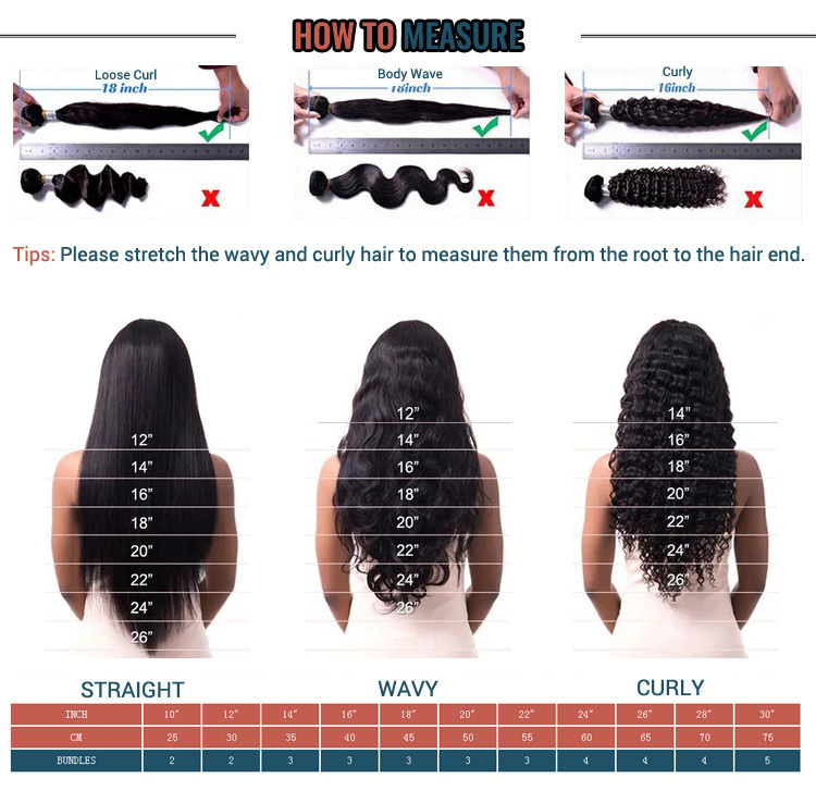 Como medir mechas de cabelo brasileiro
