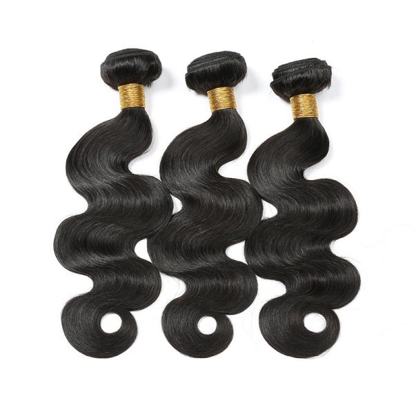 Pacotes de tecelagem de cabelo ondulado corporal 13 pacotes brasileiros ondulados com frontal 13x4
