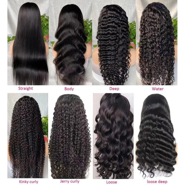 Peluca de cabello humano personalizada Pelucas de cabello humano personalizadas Pelucas hechas a medida con frente de encaje Mujeres afroamericanas
